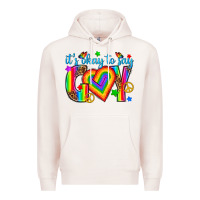 Pale Pink its okay to say gay Premium Hoodie - texasbilliewilder