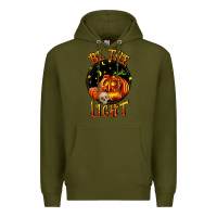 Army Green Be the light Premium Hoodie - RanaPortraitStore