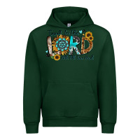 Forest Green trust in the lord with all your heart Urban Hoodie - Zillion Design Studio