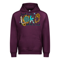 Mauve Wine trust in the lord with all your heart Urban Hoodie - Zillion Design Studio