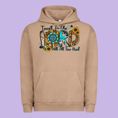 Trust In The Lord With All Your Heart Urban Hoodie Designed By Zillion Design Studio