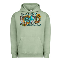 Pigment Oil Green trust in the lord with all your heart Urban Hoodie - Zillion Design Studio