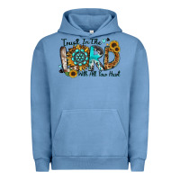 Pigment Pebble Blue trust in the lord with all your heart Urban Hoodie - Zillion Design Studio