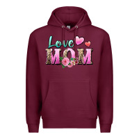 Burgundy love mom Premium Hoodie - Zillion Design Studio