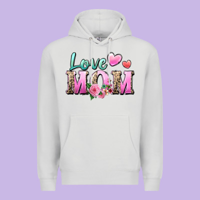 Love Mom Premium Hoodie Designed By Zillion Design Studio