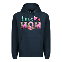 Navy love mom Premium Hoodie - Zillion Design Studio