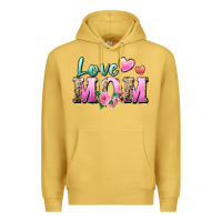 Antique Gold love mom Premium Hoodie - Zillion Design Studio