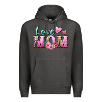 Charcoal Heather love mom Premium Hoodie - Zillion Design Studio