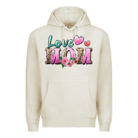 Oatmeal Heather love mom Premium Hoodie - Zillion Design Studio