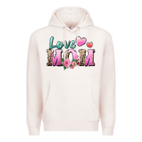 Pale Pink love mom Premium Hoodie - Zillion Design Studio