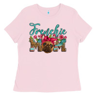Bubblegum Pink french bulldog mom Ladies Tee - Artiststas