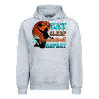 Heather Grey eat sleep basketball repeat Urban Hoodie - texasbilliewilder