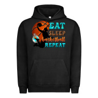 Pigment Black eat sleep basketball repeat Urban Hoodie - texasbilliewilder
