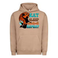 Pigment Burro eat sleep basketball repeat Urban Hoodie - texasbilliewilder