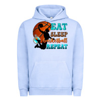 Pigment Grape Ice eat sleep basketball repeat Urban Hoodie - texasbilliewilder