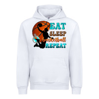 White eat sleep basketball repeat Urban Hoodie - texasbilliewilder