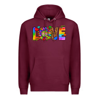 Burgundy lgbtq love Premium Hoodie - texasbilliewilder