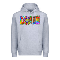 Heather Grey lgbtq love Premium Hoodie - texasbilliewilder