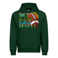 Forest Green eat sleep football repeat Urban Hoodie - texasbilliewilder