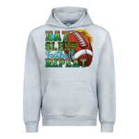 Heather Grey eat sleep football repeat Urban Hoodie - texasbilliewilder