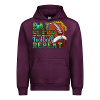 Mauve Wine eat sleep football repeat Urban Hoodie - texasbilliewilder