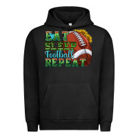 Pigment Black eat sleep football repeat Urban Hoodie - texasbilliewilder