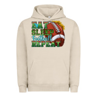 Pigment French Oak eat sleep football repeat Urban Hoodie - texasbilliewilder
