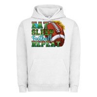 Pigment Lunar Rock eat sleep football repeat Urban Hoodie - texasbilliewilder