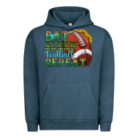 Pigment Midnight Navy eat sleep football repeat Urban Hoodie - texasbilliewilder
