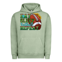 Pigment Oil Green eat sleep football repeat Urban Hoodie - texasbilliewilder