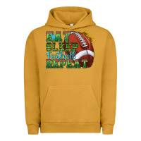Pigment Peanut Butter eat sleep football repeat Urban Hoodie - texasbilliewilder