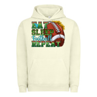 Pigment Pistachio eat sleep football repeat Urban Hoodie - texasbilliewilder