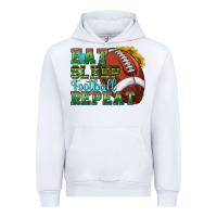 White eat sleep football repeat Urban Hoodie - texasbilliewilder