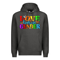 Charcoal Heather love has no gender pride lgbtq Premium Hoodie - texasbilliewilder