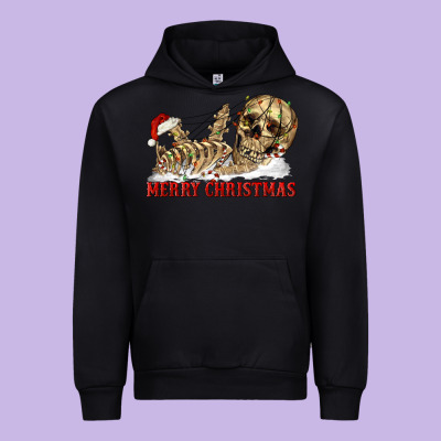Urban Hoodie Merry christmas skeleton
