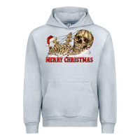 Heather Grey Merry christmas skeleton Urban Hoodie - RanaPortraitStore