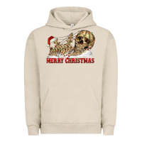 Pigment French Oak Merry christmas skeleton Urban Hoodie - RanaPortraitStore