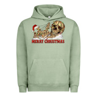 Pigment Oil Green Merry christmas skeleton Urban Hoodie - RanaPortraitStore