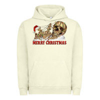 Pigment Pistachio Merry christmas skeleton Urban Hoodie - RanaPortraitStore