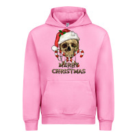 Fuchsia Pink merry christmas skull Urban Hoodie - RanaPortraitStore