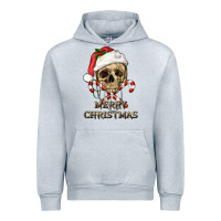 Heather Grey merry christmas skull Urban Hoodie - RanaPortraitStore