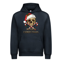 Navy merry christmas skull Urban Hoodie - RanaPortraitStore