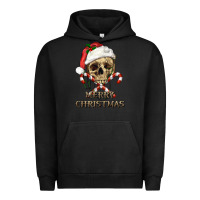 Pigment Black merry christmas skull Urban Hoodie - RanaPortraitStore