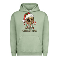 Pigment Oil Green merry christmas skull Urban Hoodie - RanaPortraitStore