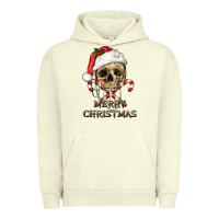 Pigment Pistachio merry christmas skull Urban Hoodie - RanaPortraitStore