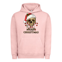 Pigment Salmon merry christmas skull Urban Hoodie - RanaPortraitStore