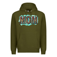 Army Green aztec mom Premium Hoodie - Zillion Design Studio