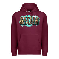 Burgundy aztec mom Premium Hoodie - Zillion Design Studio