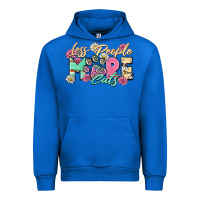 Cobalt less people more cats Urban Hoodie - Zillion Design Studio