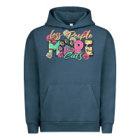 Pigment Midnight Navy less people more cats Urban Hoodie - Zillion Design Studio